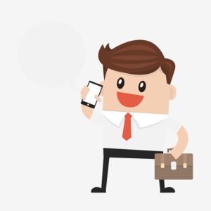 Pngtree Call Phone Phone Man Cartoon Png Image 476904